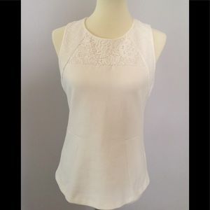 J. Crew Tailored White lace cotton top Price Drop!
